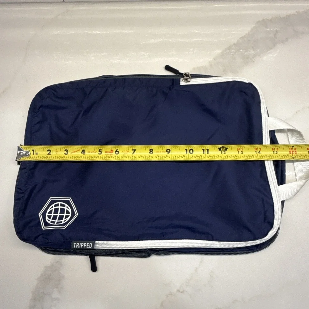 Tripped Travel Gear Packing Cubes – Set of 6 – Luggage Organizers – Blue/White